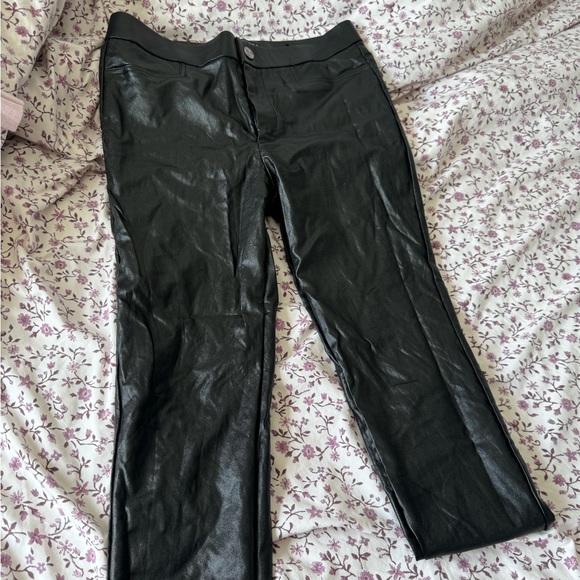 Zara Shiny Black Trousers - Picture 1 of 2